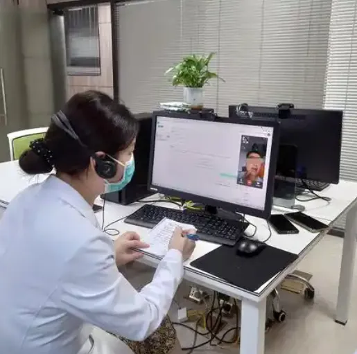 Family discussing medical pathway with a doctor